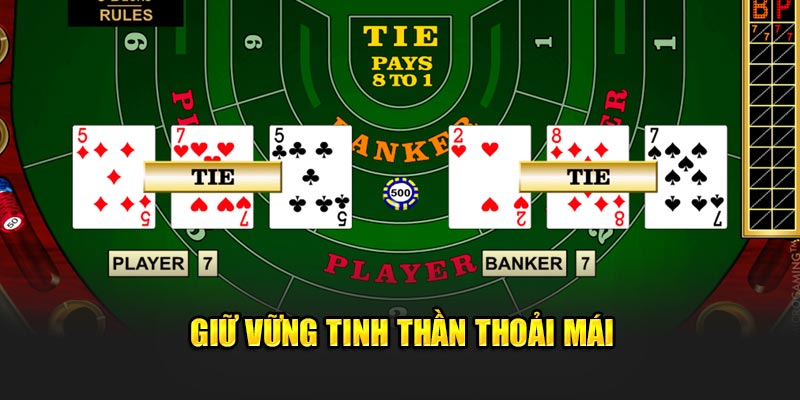 Giữ vững tinh thần thoải mái